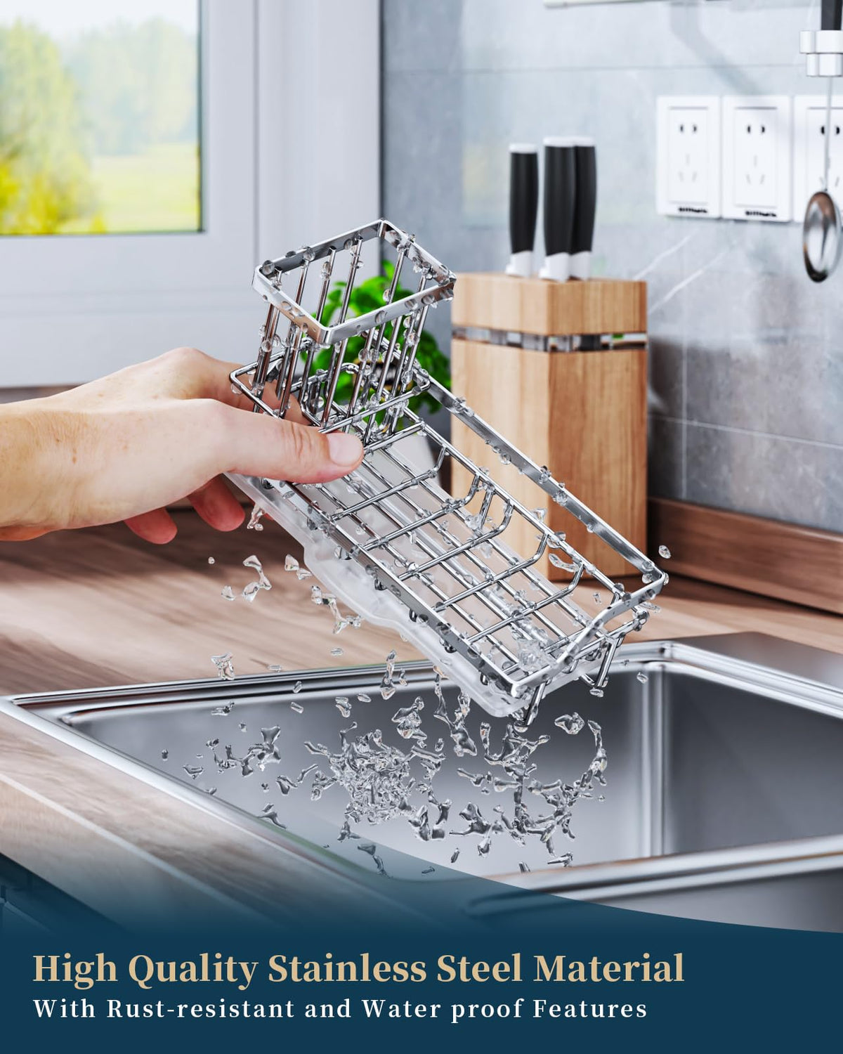 Consumest sink caddy rustproof stainless for long-lasting use