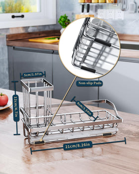 Consumest sink caddy sturdy base supports daily kitchen essentials
