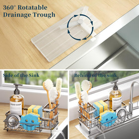 Sturdy stainless steel Consumest sink caddy for a modern kitchen