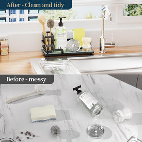 Consumest stainless steel construction provides a durable kitchen organizer.