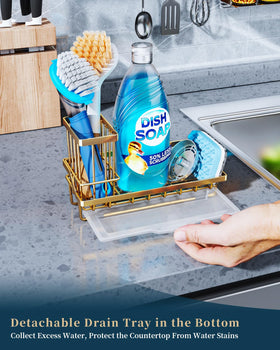 Consumest sink caddy near a window aiding quicker drying