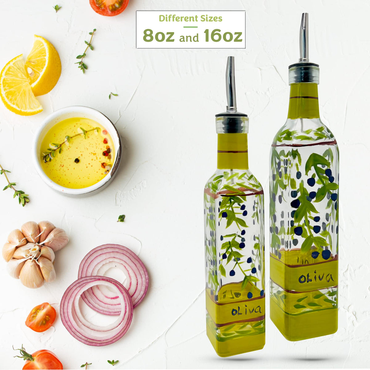 Containly oil-vinegar-dispenser clear glass offers quick content visibility for organized cooking.