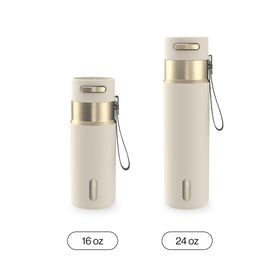 Contigo AutoSeal 24-oz bottle fits car cup holders for convenient commutes.