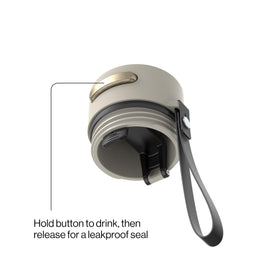 Contigo AutoSeal spillproof spout in action for easy one-handed sipping.