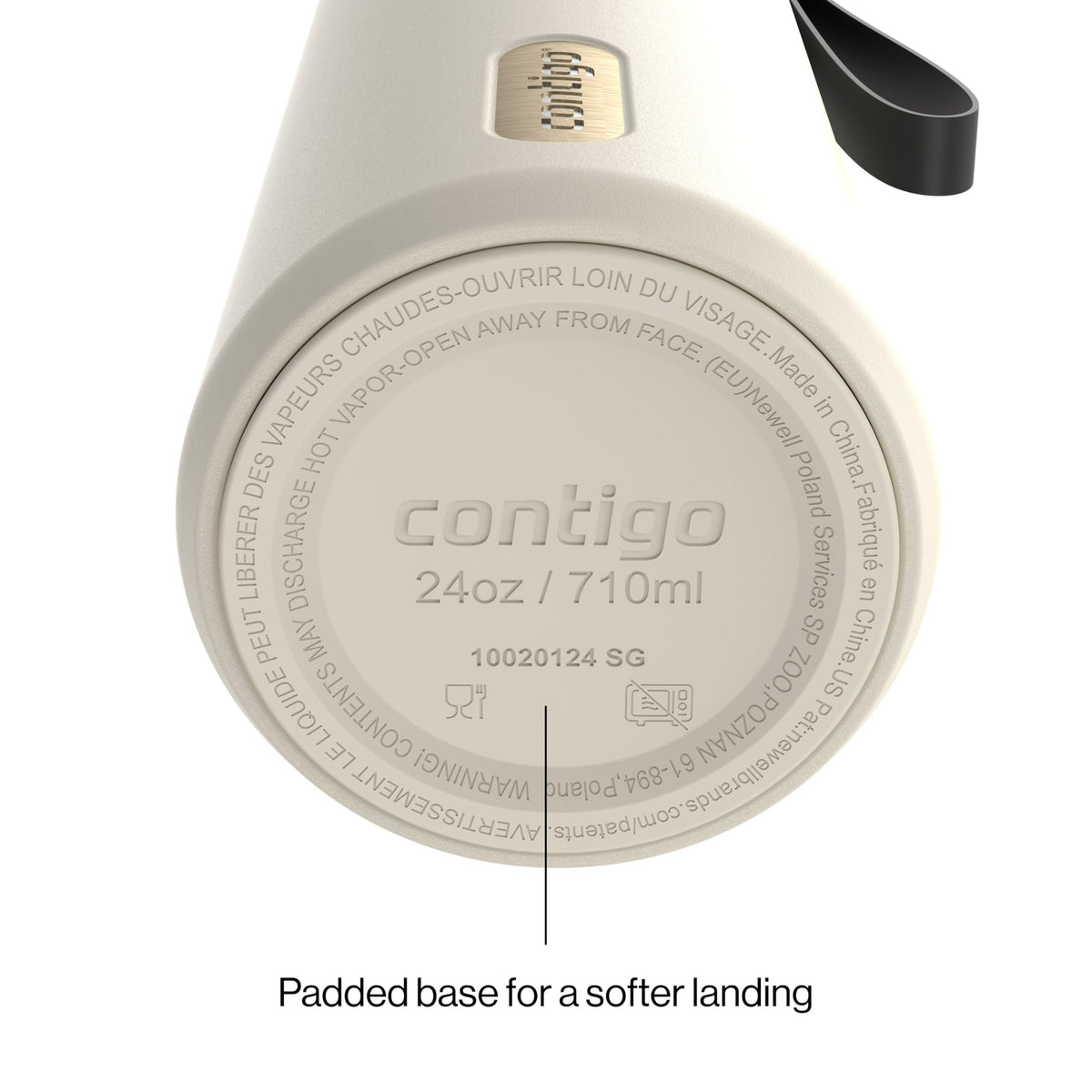 Contigo AutoSeal vacuum-insulated bottle keeps drinks hot or cold for hours.