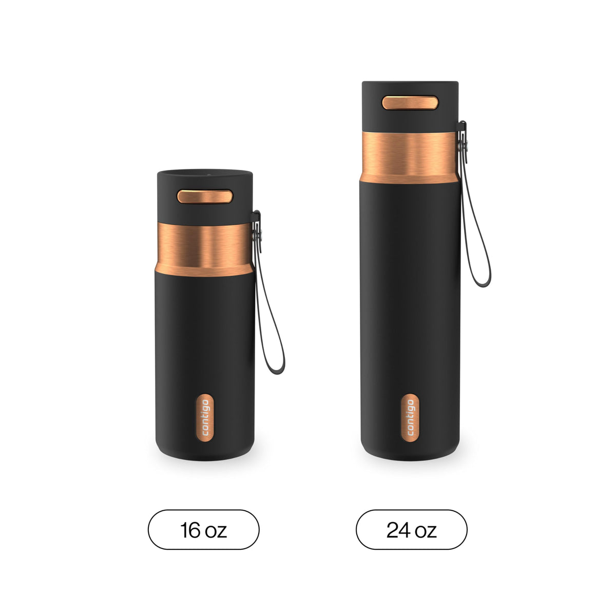 Contigo AutoSeal fits car cup holders for on-the-go convenience.