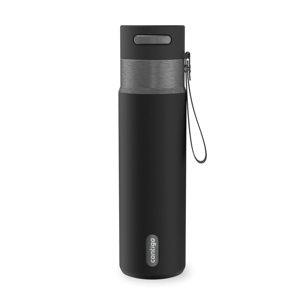 Contigo AutoSeal spout open for easy on-the-go sipping.