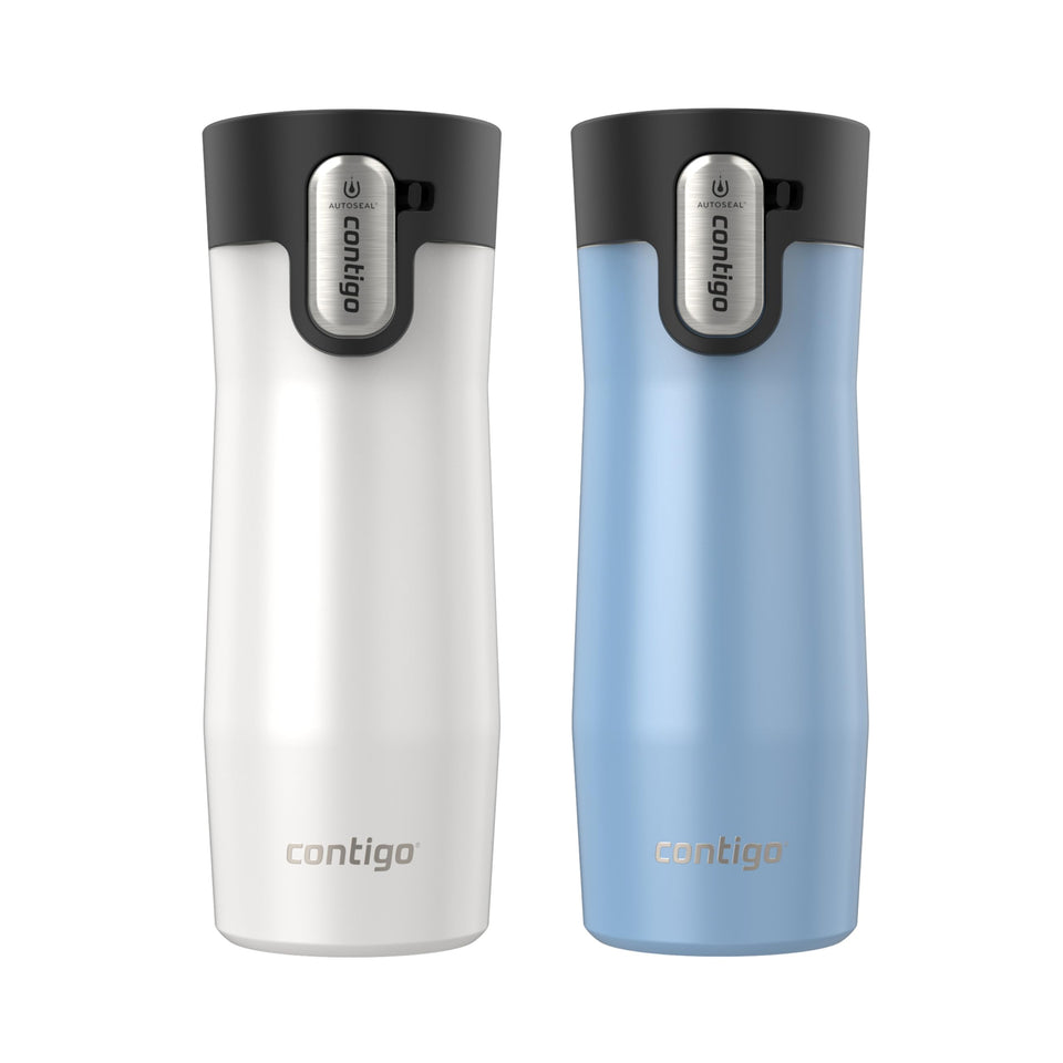 Contigo West Loop mug leak-proof AUTOSEAL lid enables one-handed sipping.