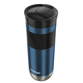 Contigo Byron 2.0 blueberry mug front view with snapseal for leak-free sipping