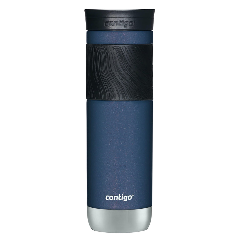 Contigo Byron 2.0 leak-proof lid secures drinks during commutes and travel.