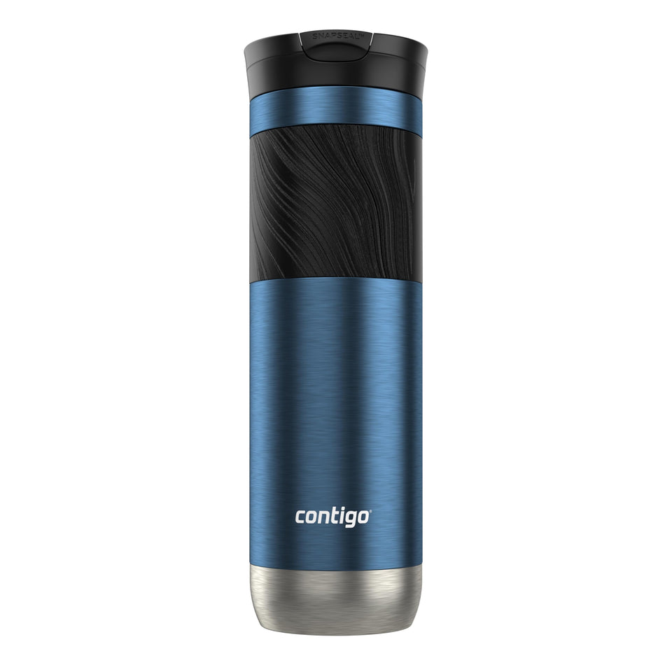 Contigo Byron 2.0 close-up of SnapSeal lid with leak-proof on-the-go design