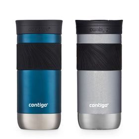 Contigo Byron 2.0 SnapSeal mug with lid closed for leak-proof on-the-go use.