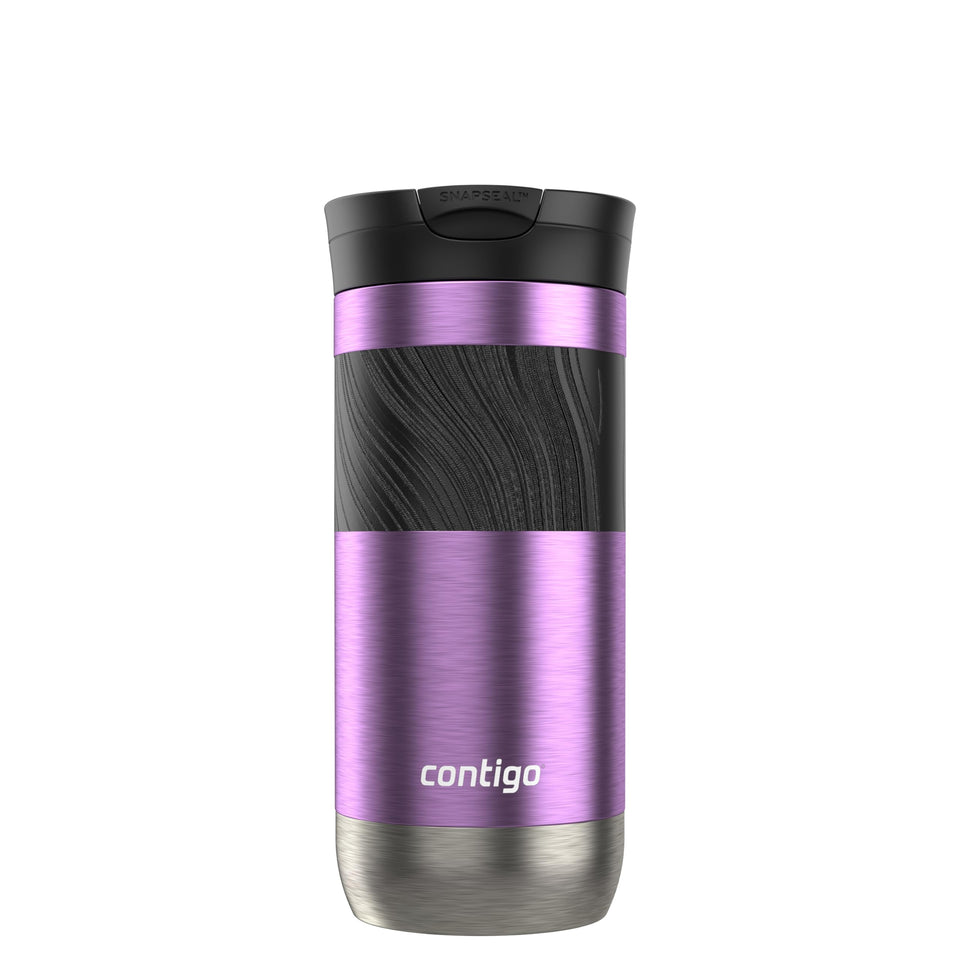 Contigo Byron 2.0 16oz lid close-up showing leak-proof seal for daily use