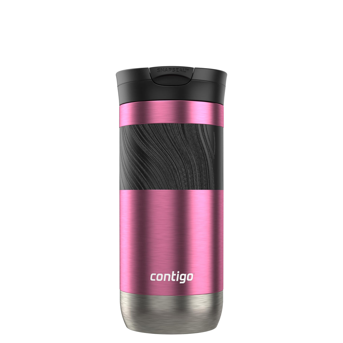 Contigo Byron 2.0 travel mug with SNAPSEAL lid closed for leak-proof transport.