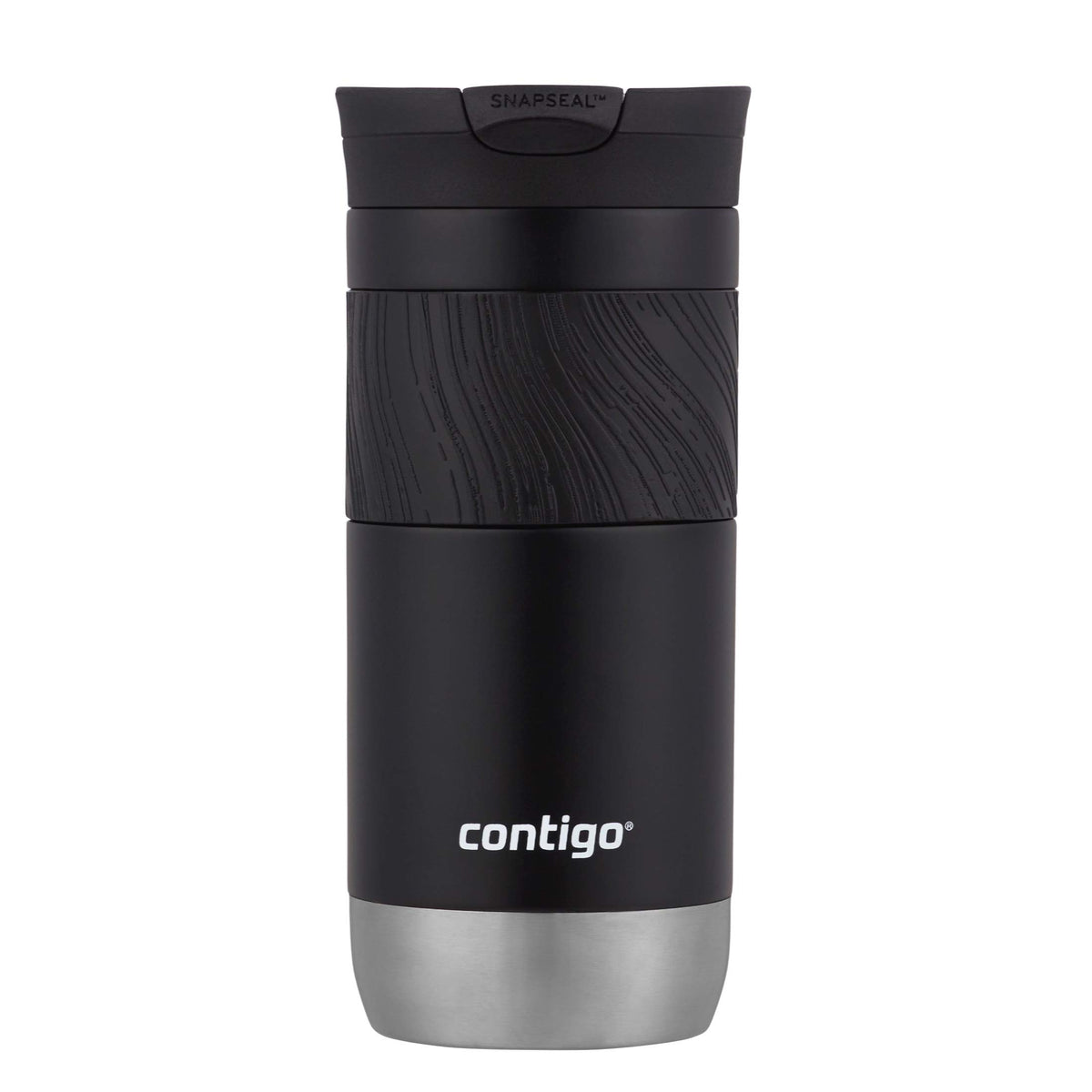 Contigo Byron mug with leak-proof lid stays spill-free during commutes.