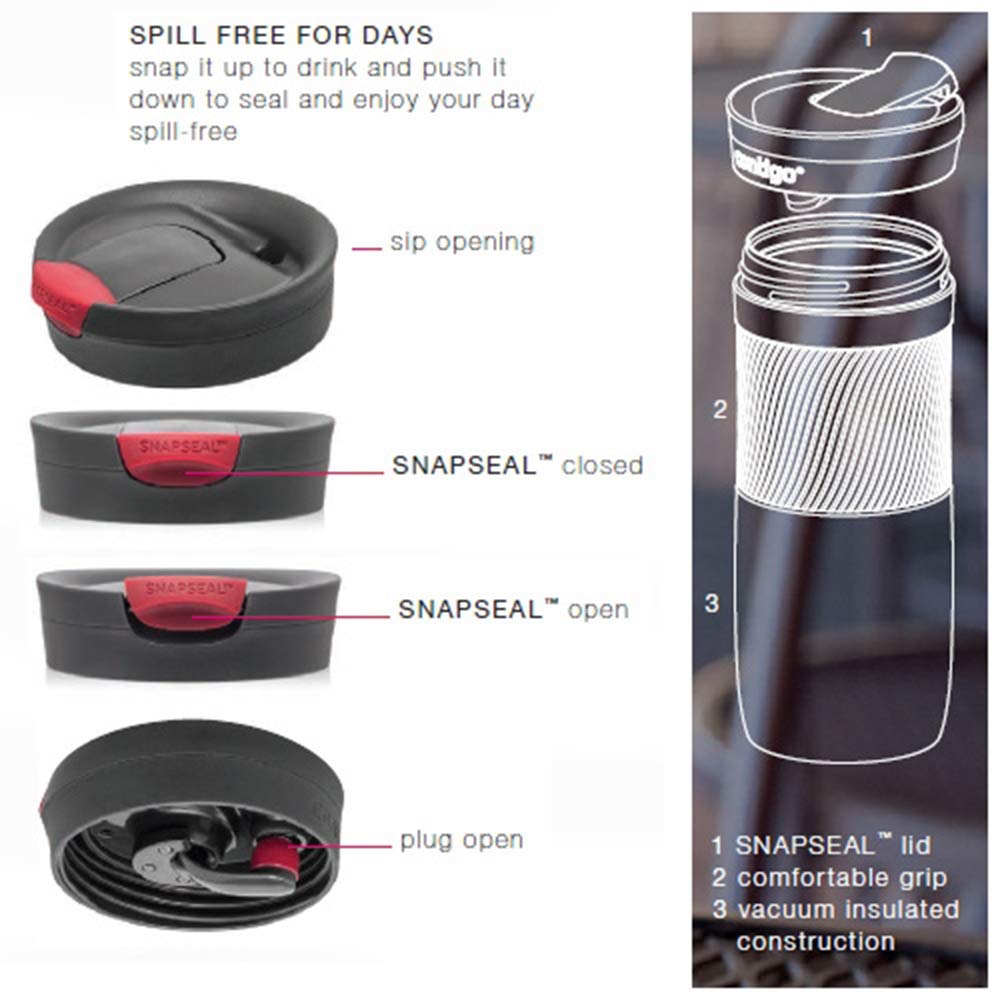 Contigo Byron Snapseal travel mug fits most car cup holders.