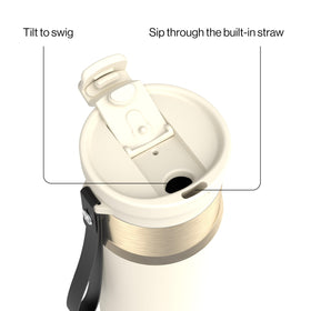 Contigo DualSip dual-lid function highlights two drink methods for flexibility.