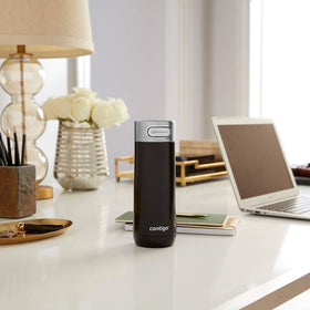 Contigo Luxe Monaco mug is top rack dishwasher safe for easy cleaning.