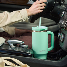 Contigo Streeterville 40oz tumbler fits most cupholders for road-ready hydration.