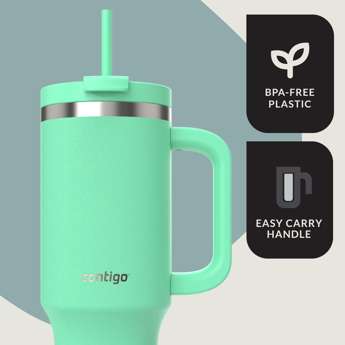 Contigo Streeterville 40oz tumbler is dual-temperature for hot and cold beverages.