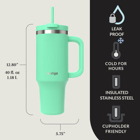 Contigo Streeterville 40oz tumbler leak-proof lid ensures mess-free sipping anywhere.