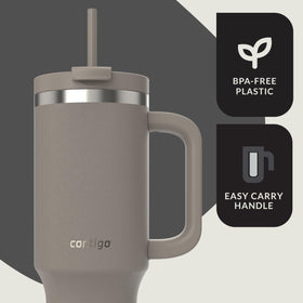 Contigo Streeterville 40oz tumbler multi-use lid supports straw or sip.