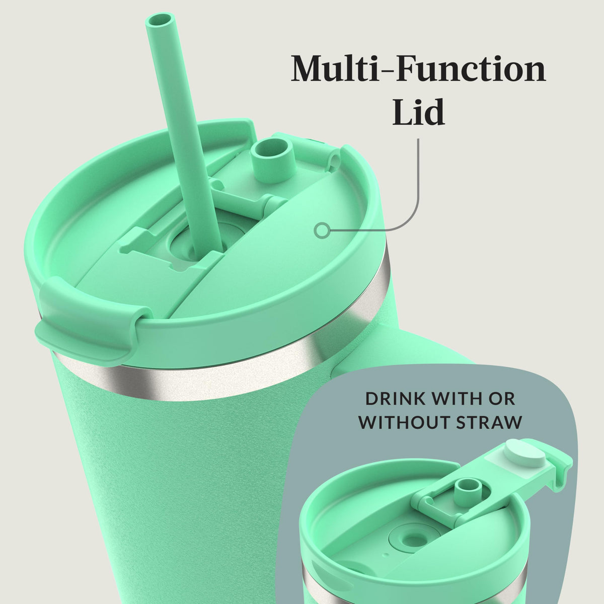 Contigo Streeterville 40oz tumbler with multi-use lid for straw or direct sip.