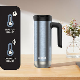 Stainless steel body of Contigo Superior 2.0 maintains temperature retention.