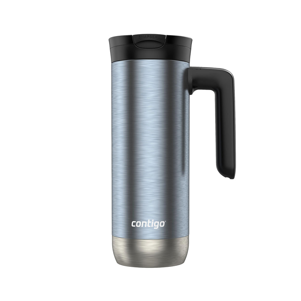 Contigo Superior 2.0 travel mug with dark ice lid for leak-proof sipping on the go.