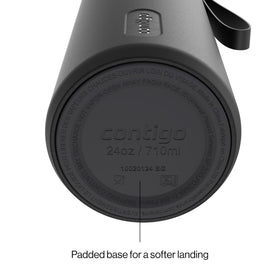 Contigo vacuum-insulated stainless steel keeps drinks at temp for hours.
