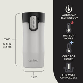Contigo West Loop 12oz vacuum-insulated mug keeps beverages hot or cold.