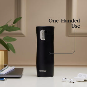 Contigo West Loop 16oz mug stainless steel body ready for hand washing