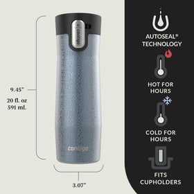 Contigo West Loop 20oz crystal agave bottle maintains temperature during travel.