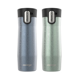 Contigo West Loop 20oz crystal lakeside bottle keeps beverages hot or cold on the go.