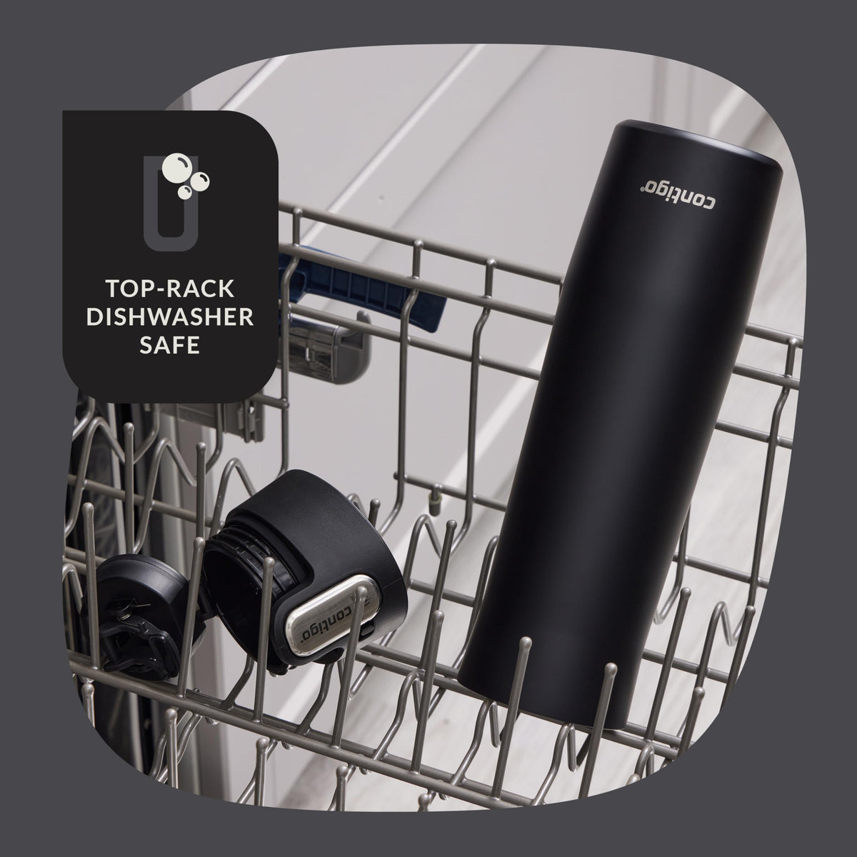 Lifestyle shot of Contigo West Loop 24oz for busy commuters