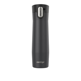 Contigo West Loop 24oz matte black bottle with AutoSeal lid for travel