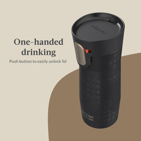 Contigo West Loop 3.0 Licorice easy-clean lid is top-rack dishwasher safe.