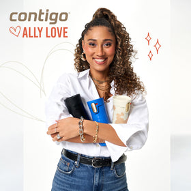 Contigo West Loop 3.0 Licorice lid-open enables thorough cleaning after a busy day.