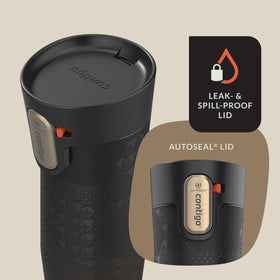 Insulated Contigo West Loop 3.0 Licorice bottle keeps hot beverages hot and cold.