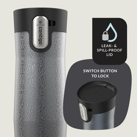 Contigo West Loop insulated stainless steel body preserves temperature.