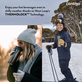 Contigo West Loop thermalock insulation keeps beverage temperature.