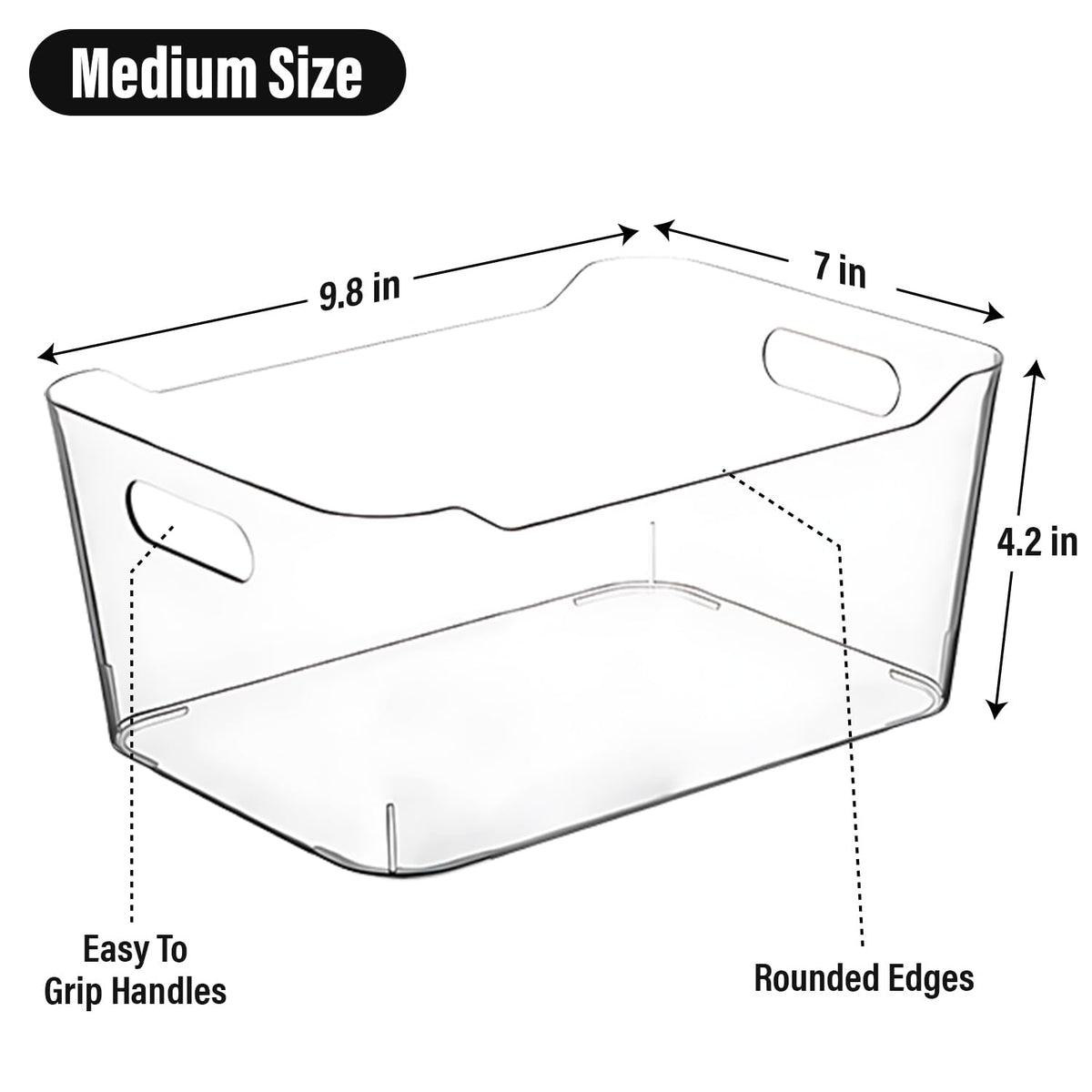CONTROL KITCHEN BPA-free plastic storage bins ideal for safe pantry organization.