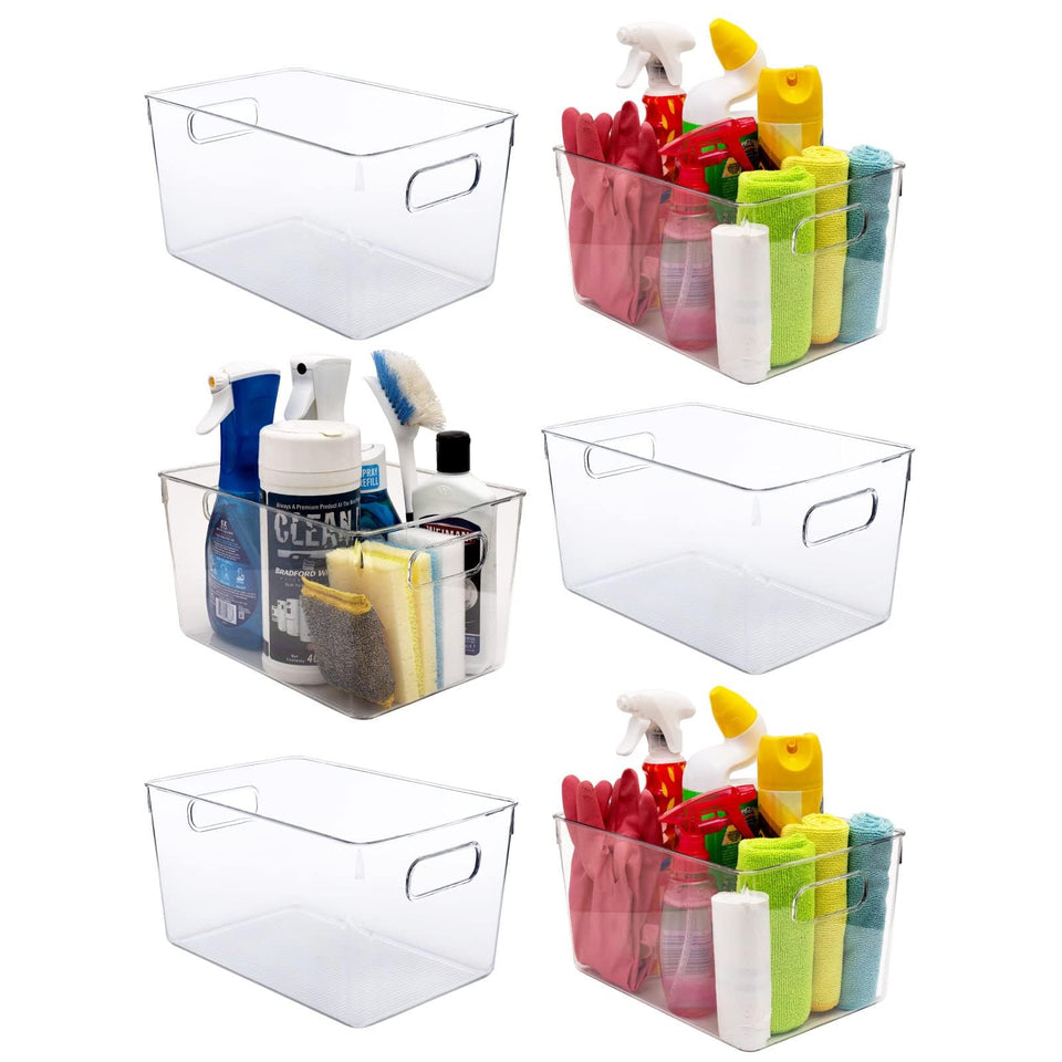 CONTROL KITCHEN clear bin for kitchen organization with transparent, stackable design.