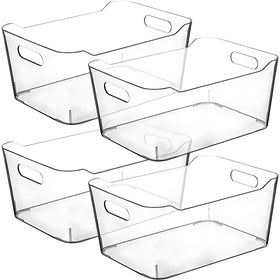 Control Kitchen clear storage bin for kitchen organization with durable BPA-free plastic.