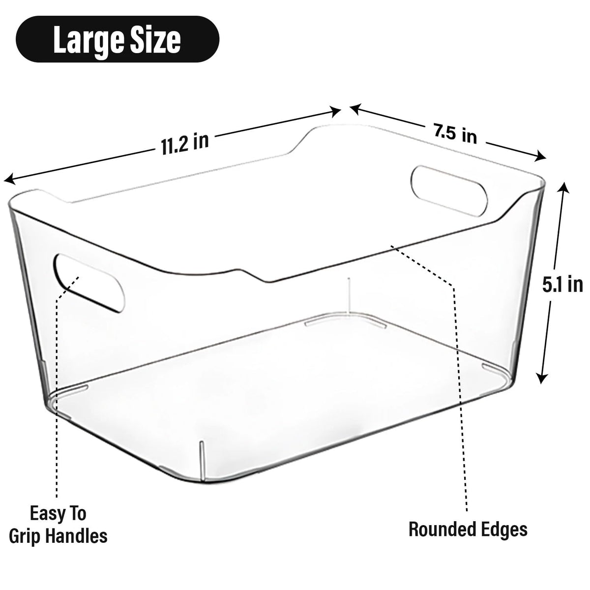 Control Kitchen clear bin ideal for pantry organization and easy access.