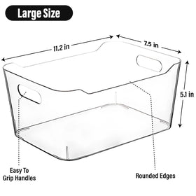 Control Kitchen clear bin ideal for pantry organization and easy access.