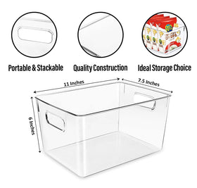 CONTROL KITCHEN clear storage bins in fridge for neat, accessible fresh items.