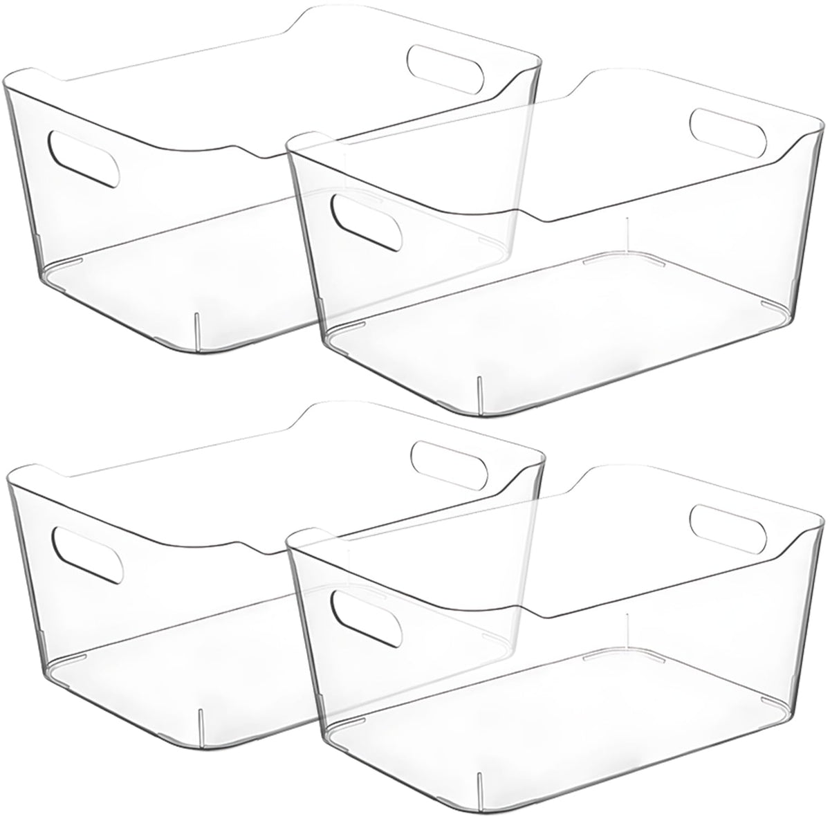 CONTROL KITCHEN clear storage bins shown in a versatile kitchen organization setup.