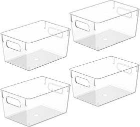CONTROL KITCHEN clear storage bin for pantry organization and easy access.