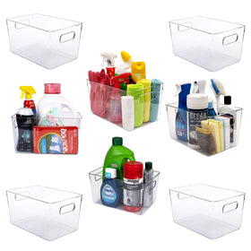CONTROL KITCHEN clear storage bins set seen from top, ideal for versatile pantry organization.